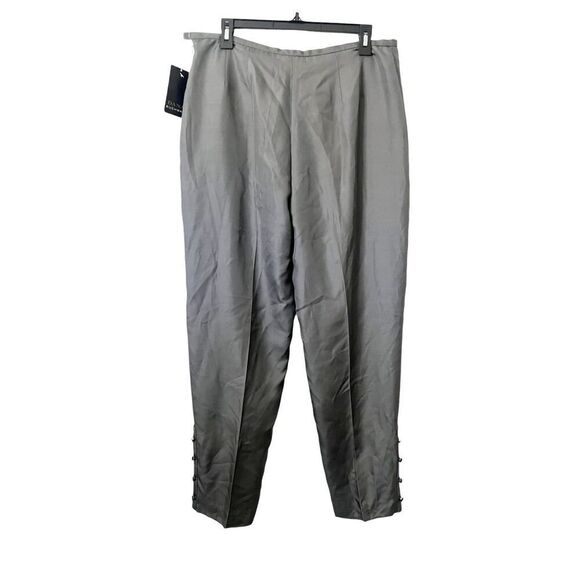 Dana Buchman Smoked Pearl Silk‎ Wool Dress Pants Size 14 - Picture 4 of 6